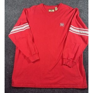 Vintage Nebraska Huskers Vesi Sportswear Red Long Sleeve Shirt XXL Striped Arms